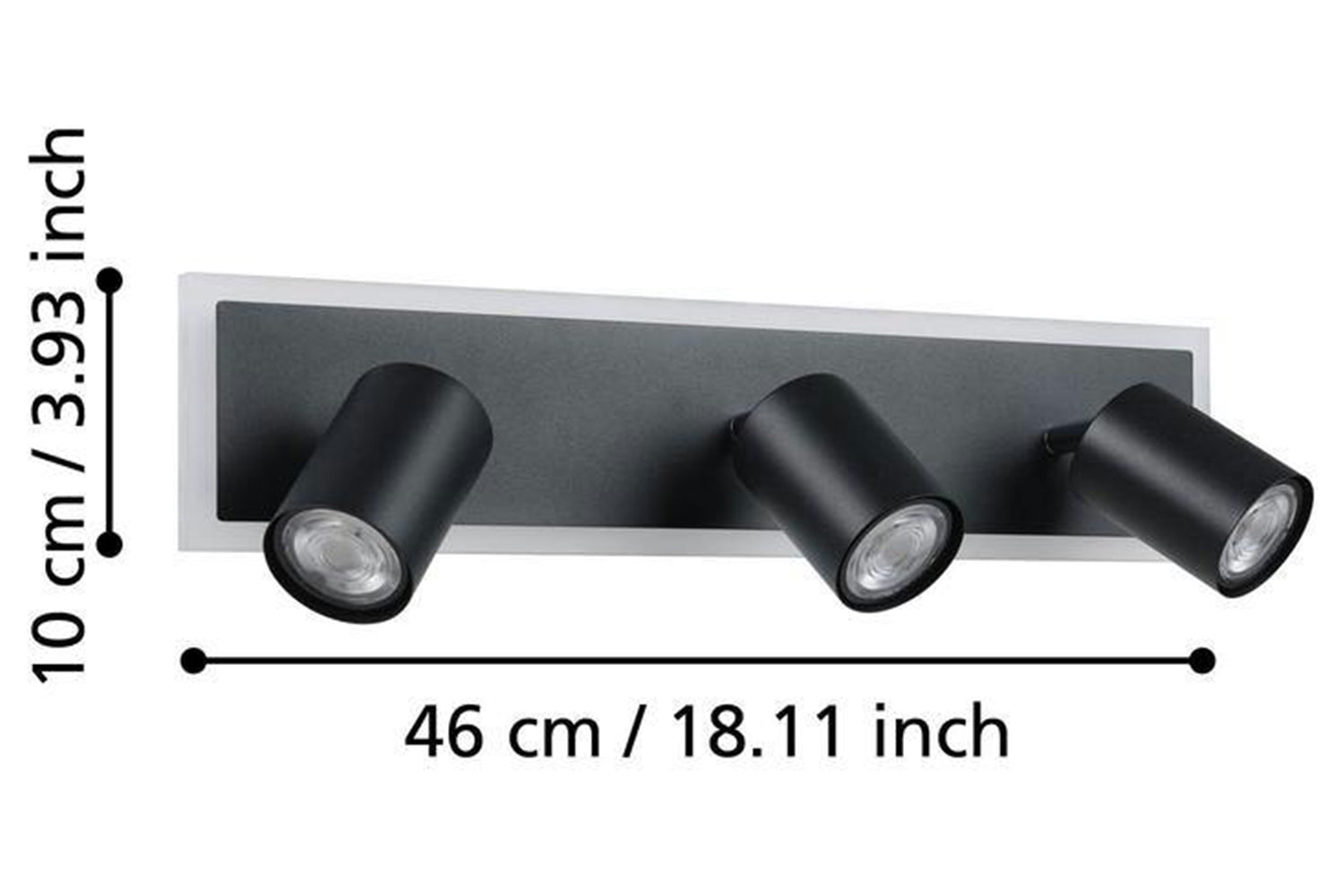Eglo | Rimbocchi 1 Steel Modern 3-light Spotlight | Black/White-5