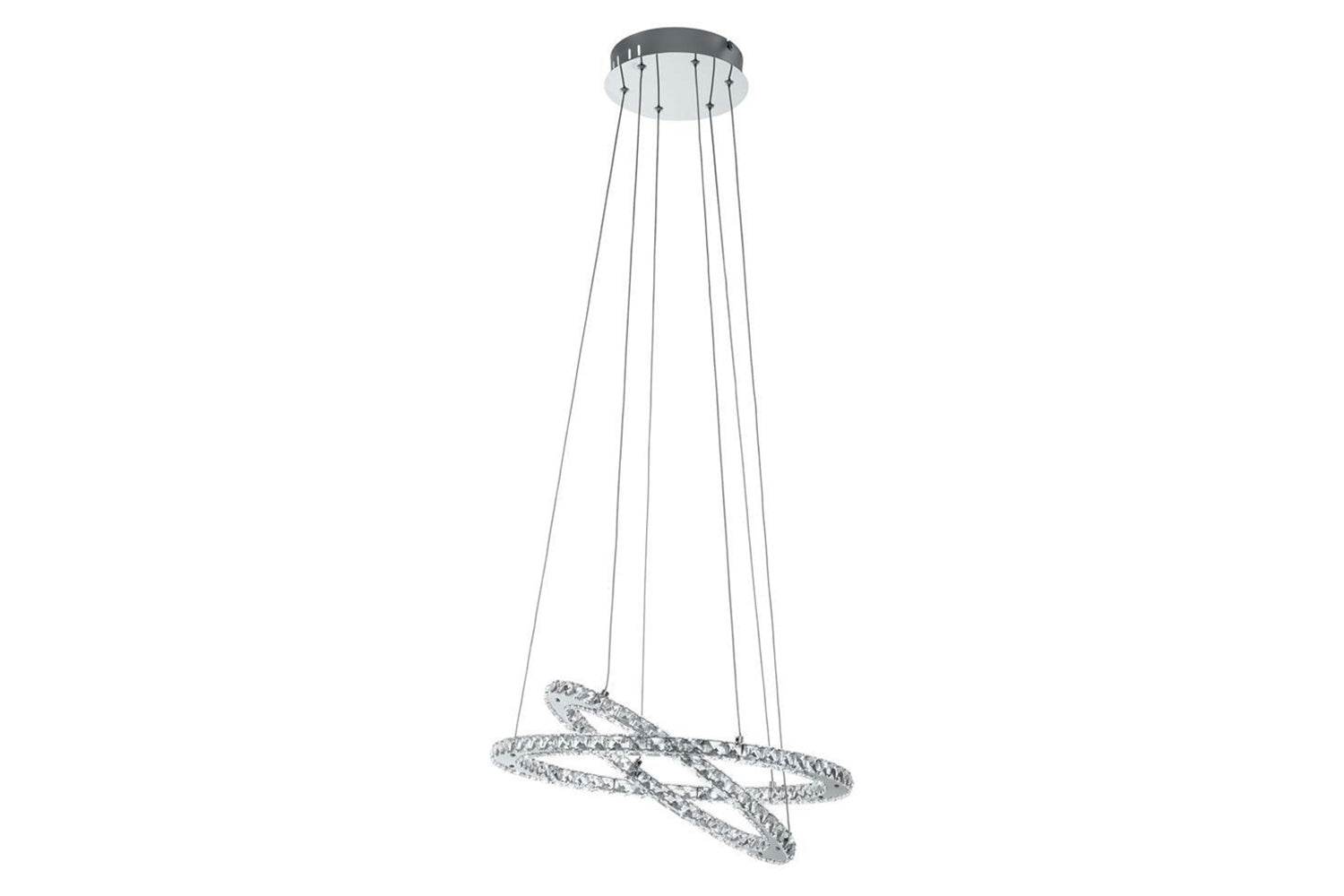 Eglo | Varrazo Clear Glass Pendant Light | Chrome/Clear Glass