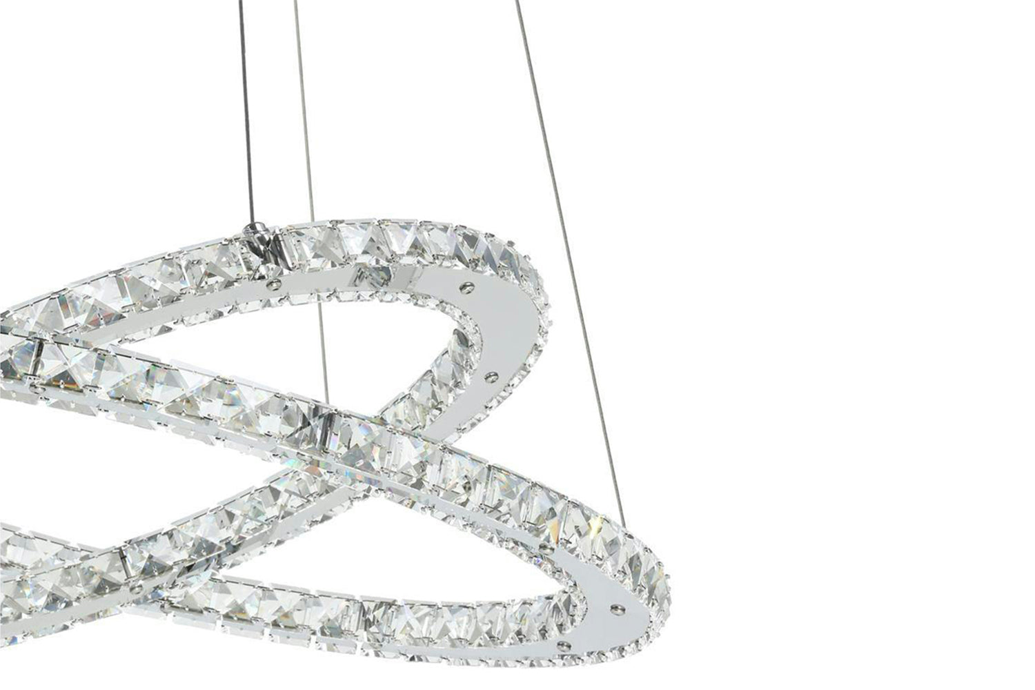 Eglo | Varrazo Clear Glass Pendant Light | Chrome/Clear Glass-3