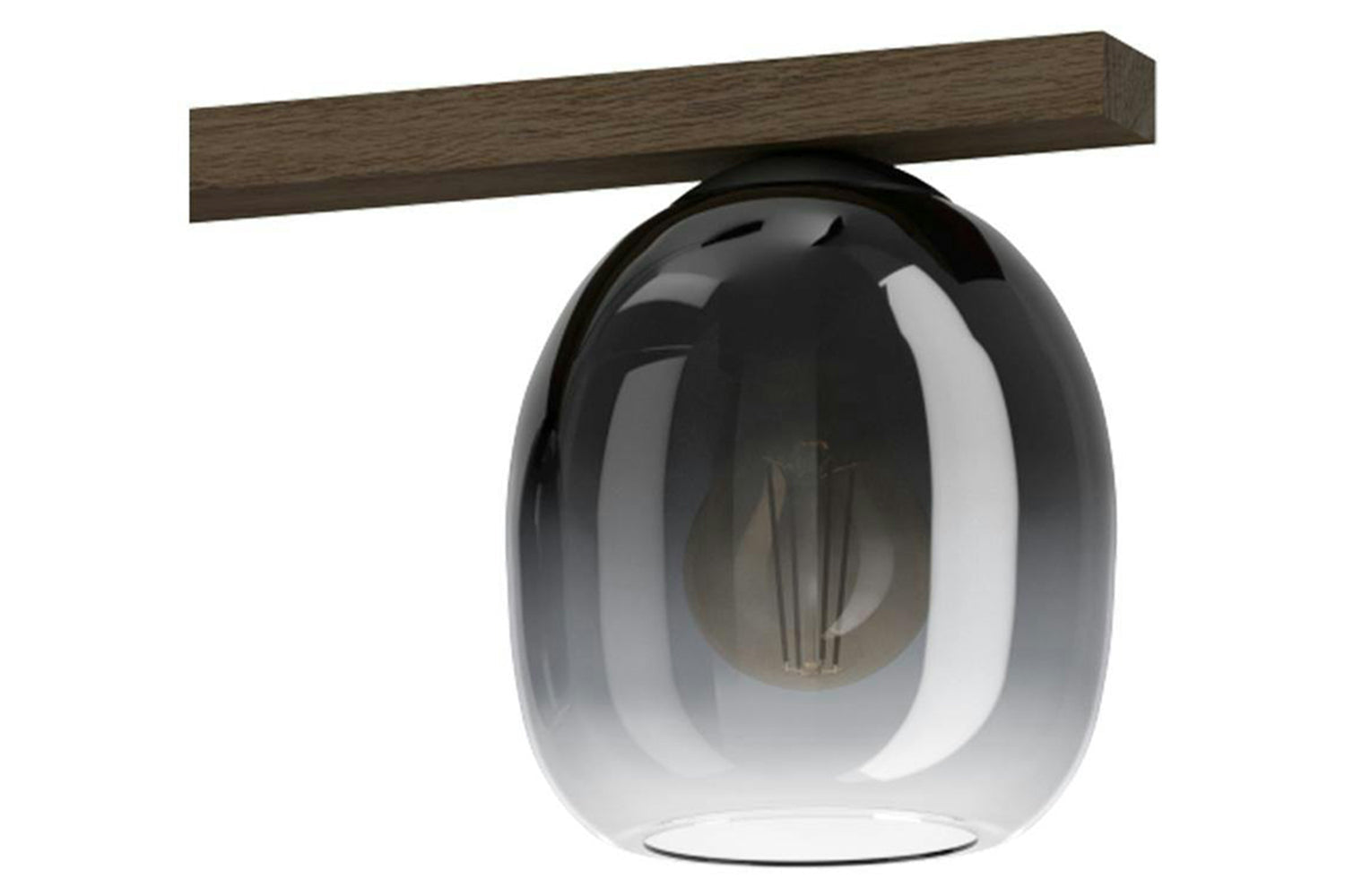 Eglo | Filago Smoked Glass 4-light Pendant Light | Black/Grey-3