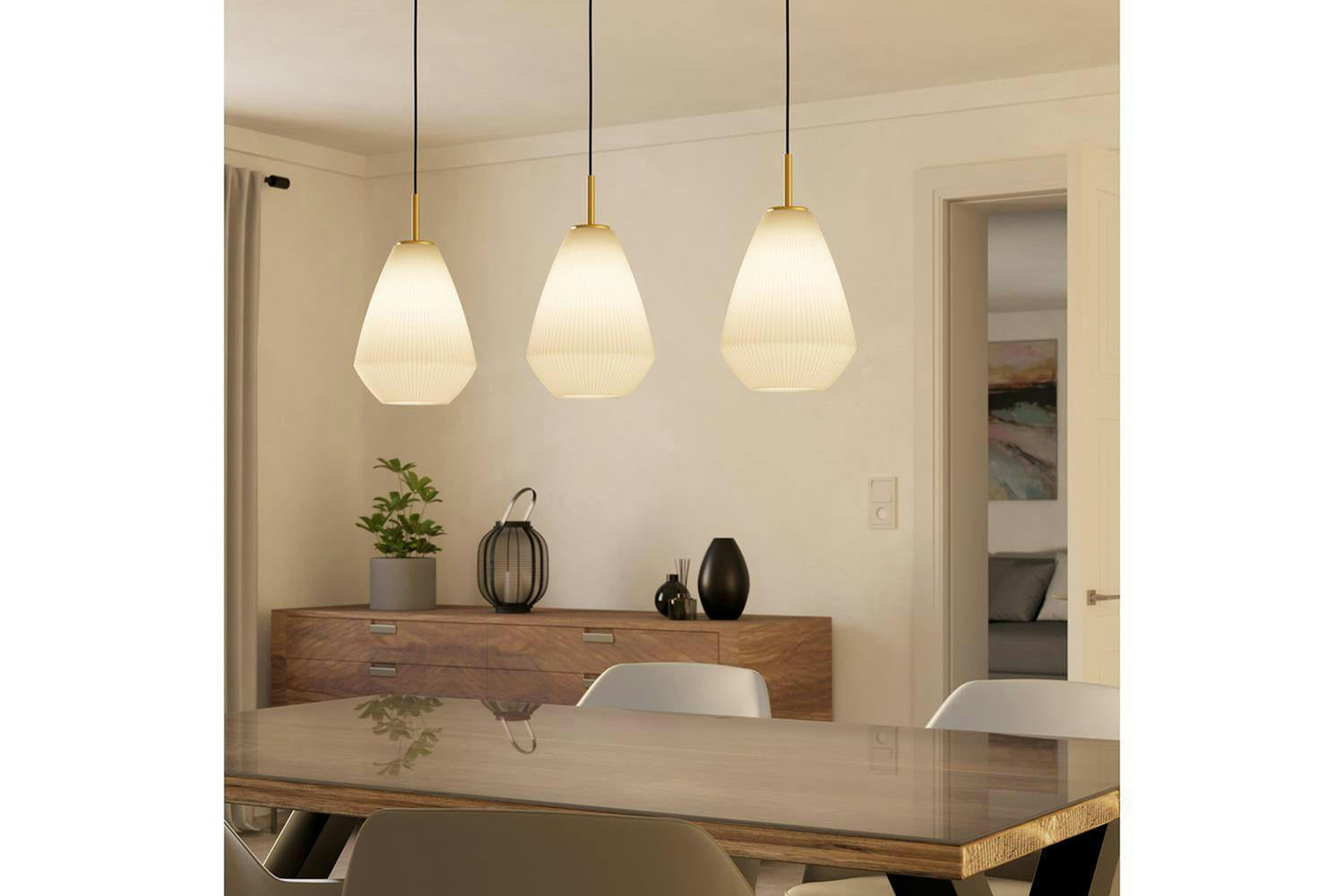 Eglo | Caprarola 3-light Pendant Light | Gold/Sandy-2