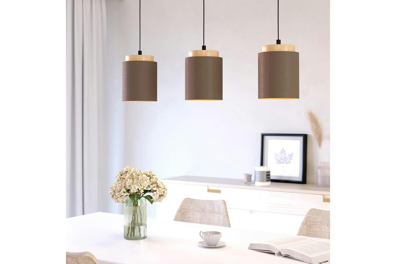 Eglo | Albariza 3-light Pendant Light | Cappucino/Gold-2