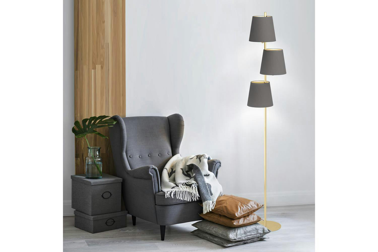 Eglo | Almeida 2 Floor Lamp | Gold/Cappuccino-2