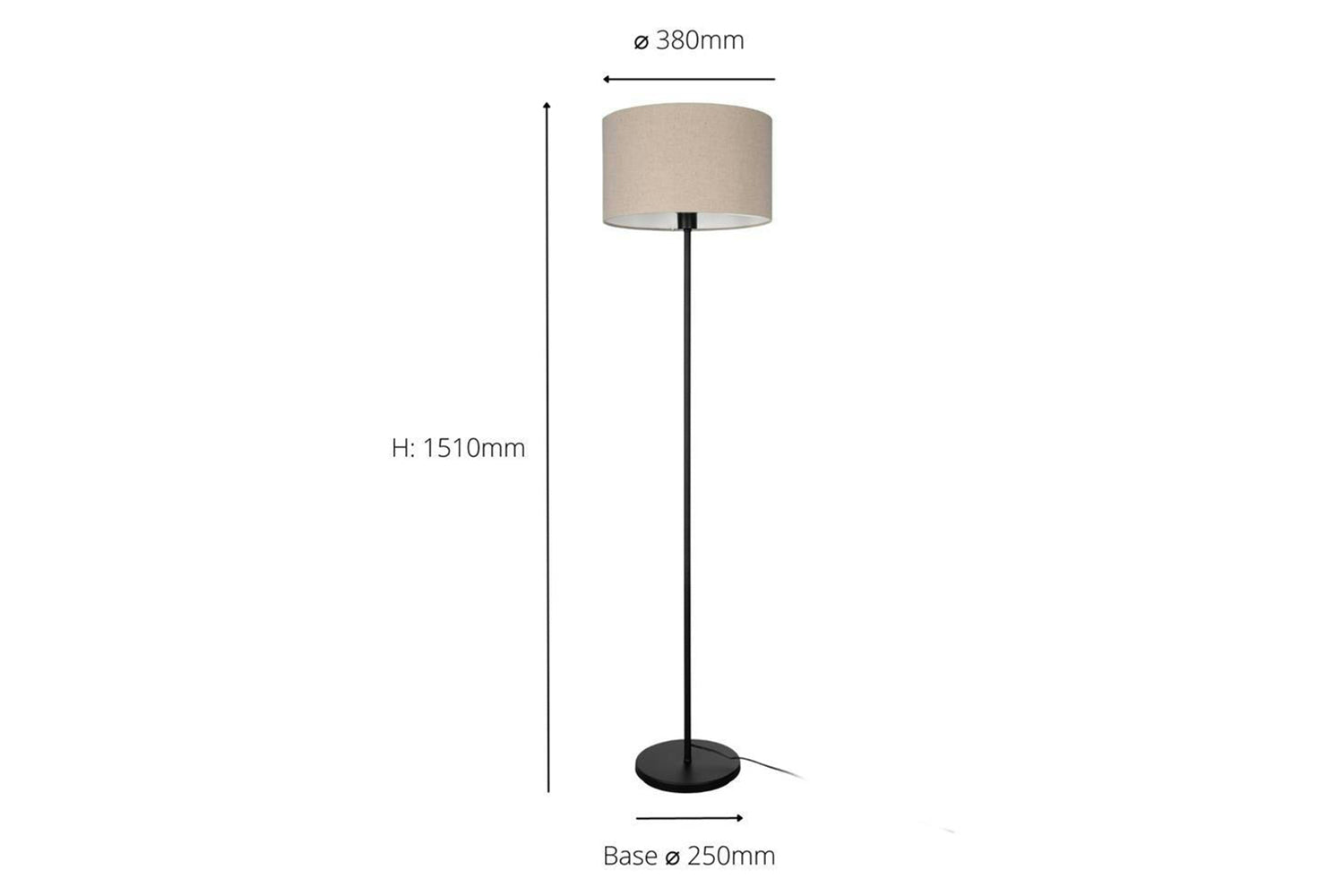Eglo | Feniglia Floor Lamp | Black/Taupe-3