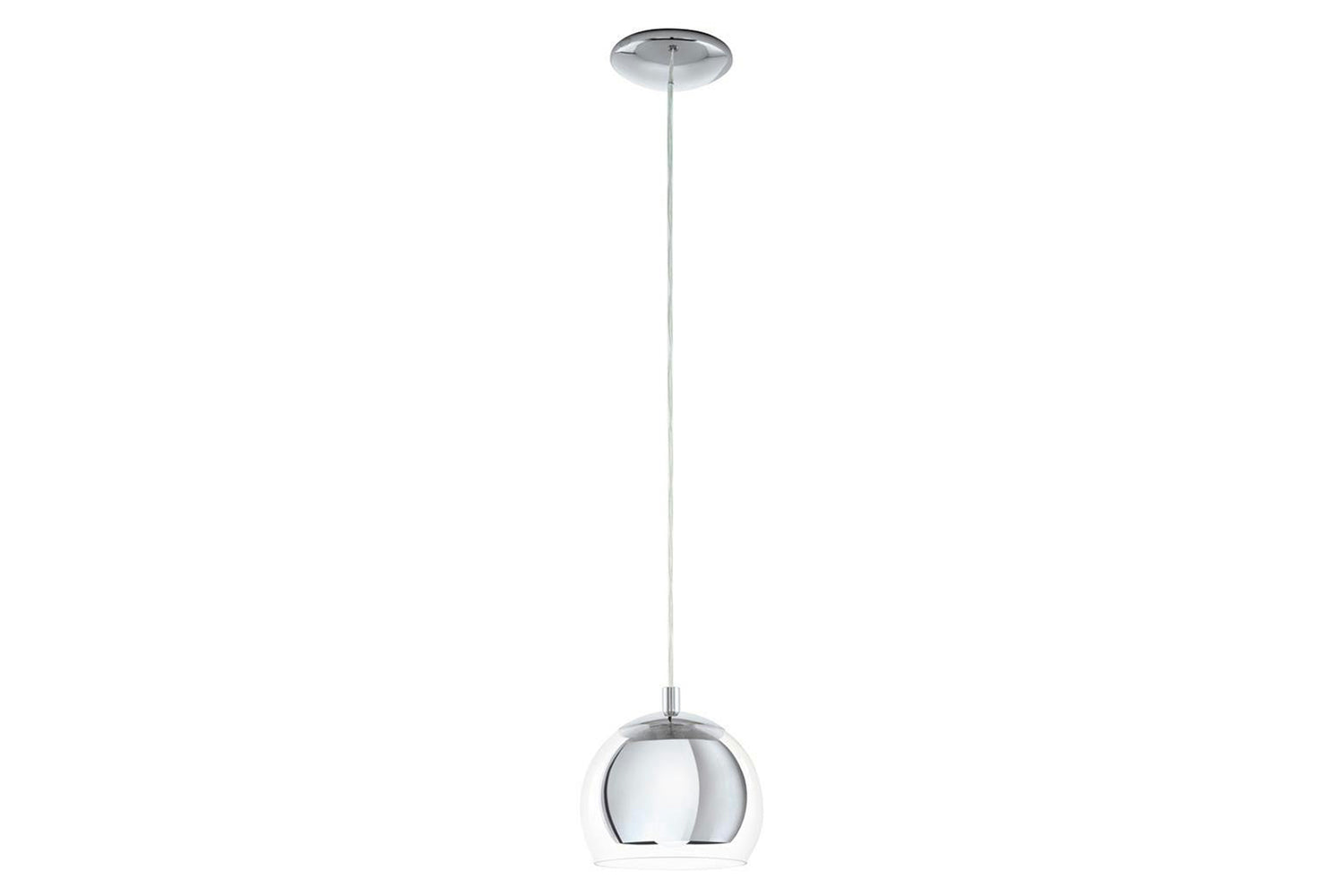 Eglo | Rocamar Glass Shade Pendant Light | Chrome