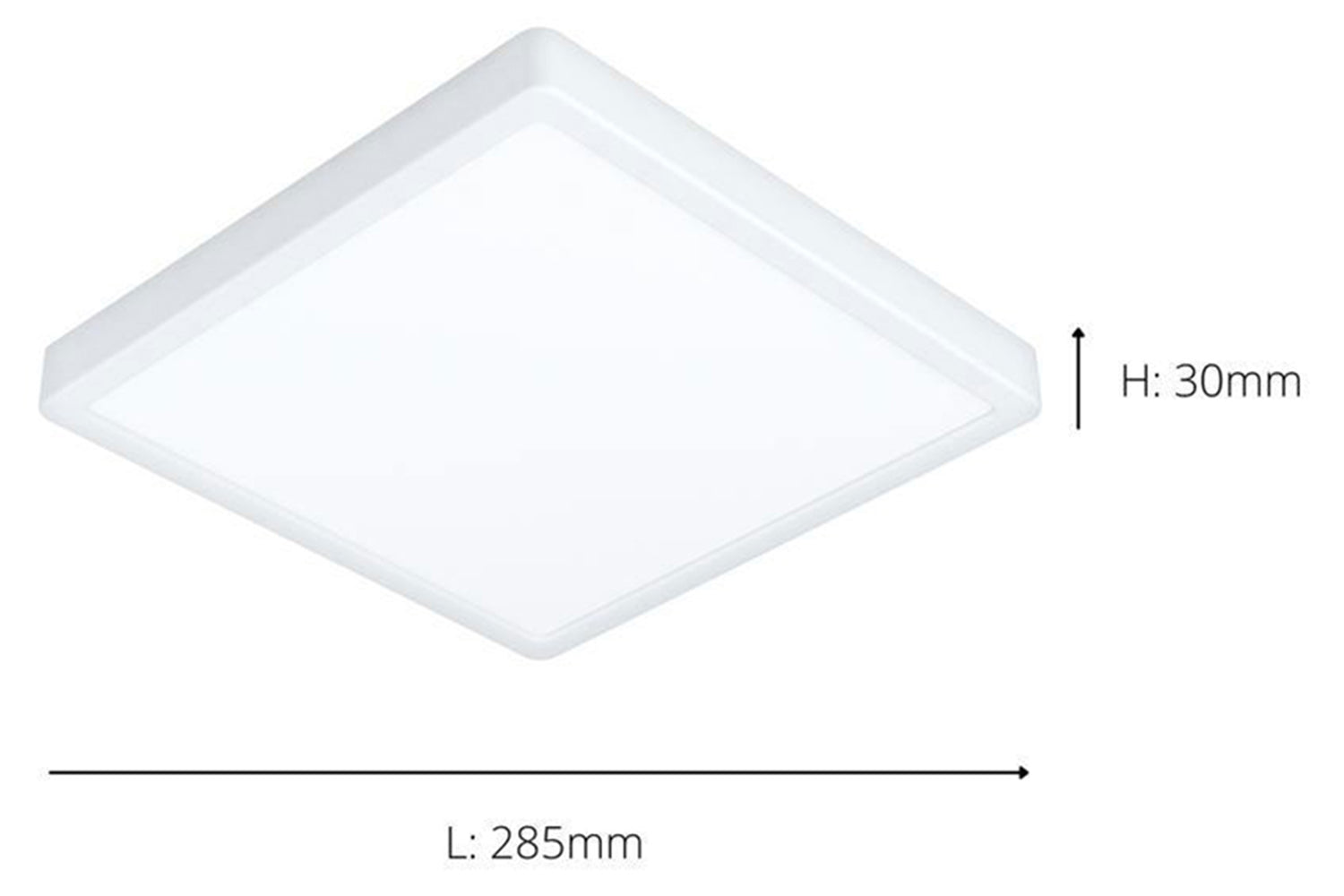 Eglo | Fueva Surface Mounted Square Ceiling Light | White-4