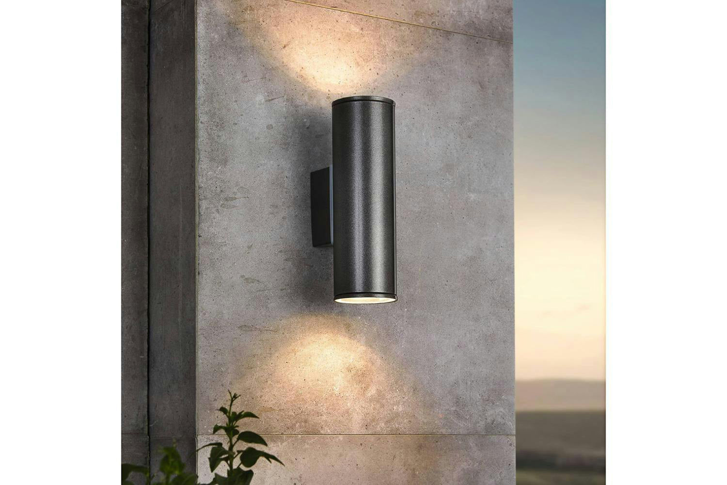 Eglo | Riga 2-light Exterior LED Wall Light | Anthracite-2