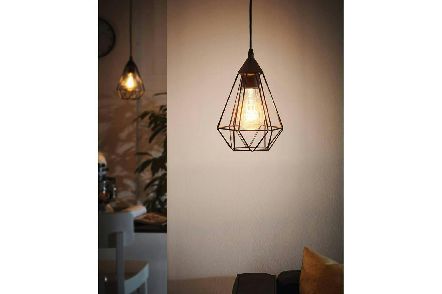 Eglo | Tarbes Geometric Pendant Light | Black-2