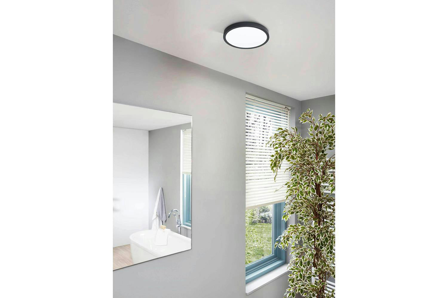 Eglo | Fueva 5 1-light Led Circular Ceiling Light | Black-2