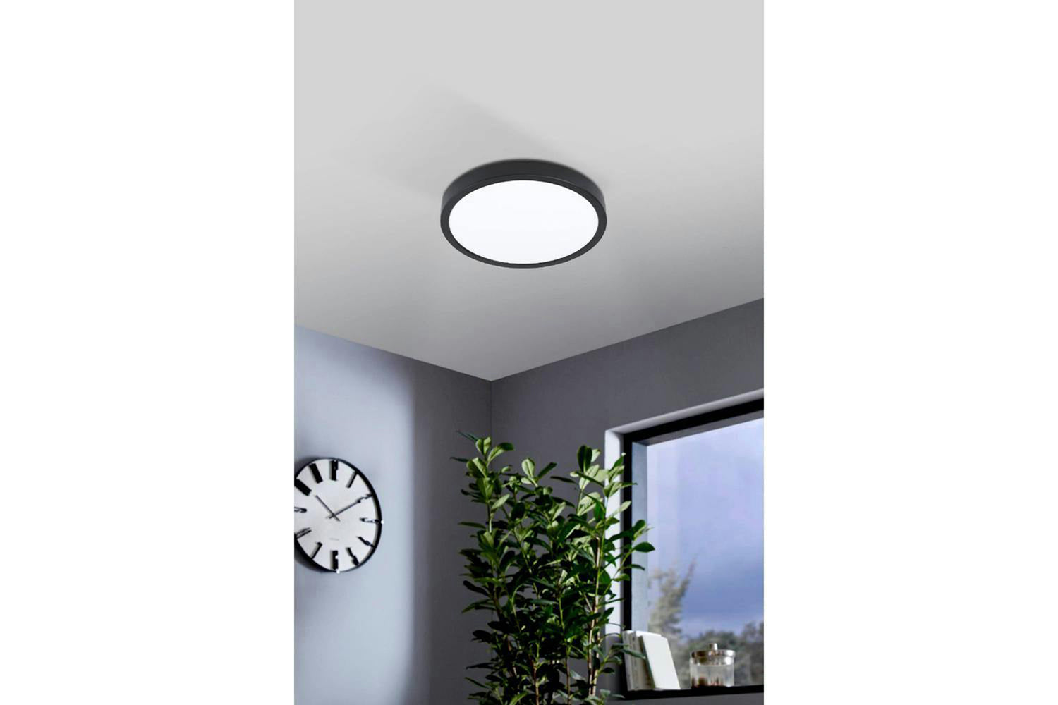 Eglo | Fueva 5 1-light Led Circular Ceiling Light | Black-4