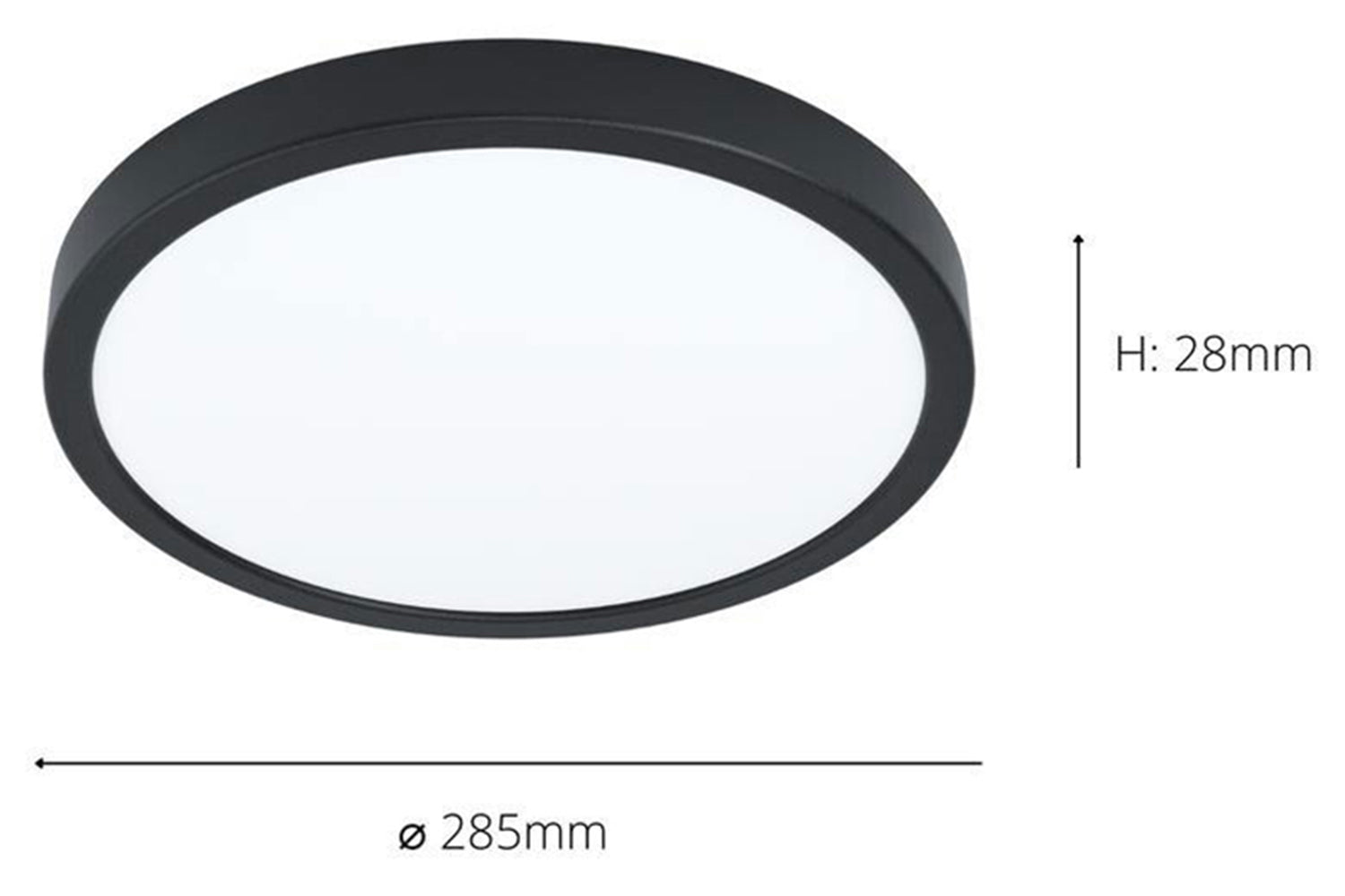 Eglo | Fueva 5 1-light Led Circular Ceiling Light | Black-5