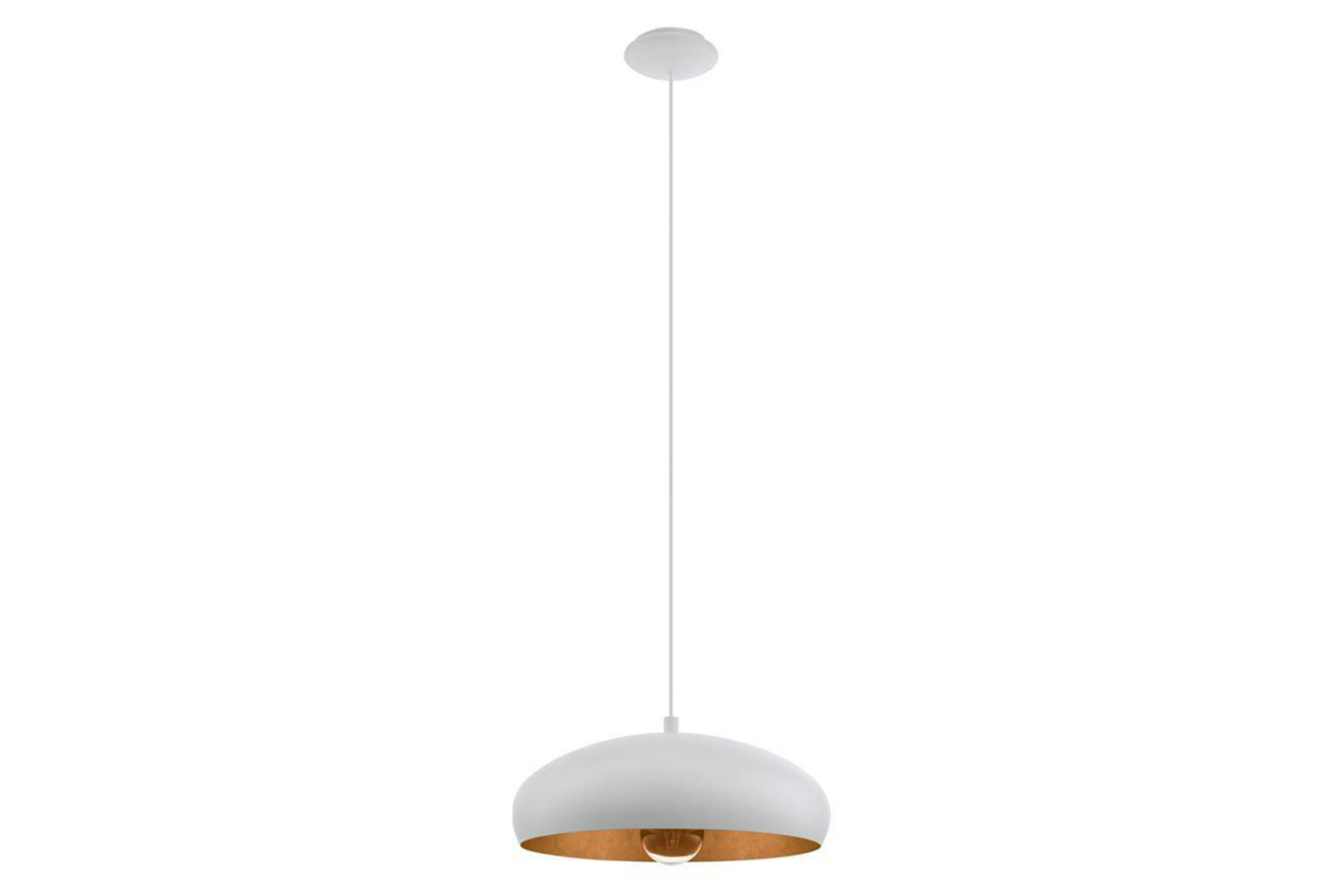 Eglo | Mogano 1 Vintage Pendant Light | White/Copper