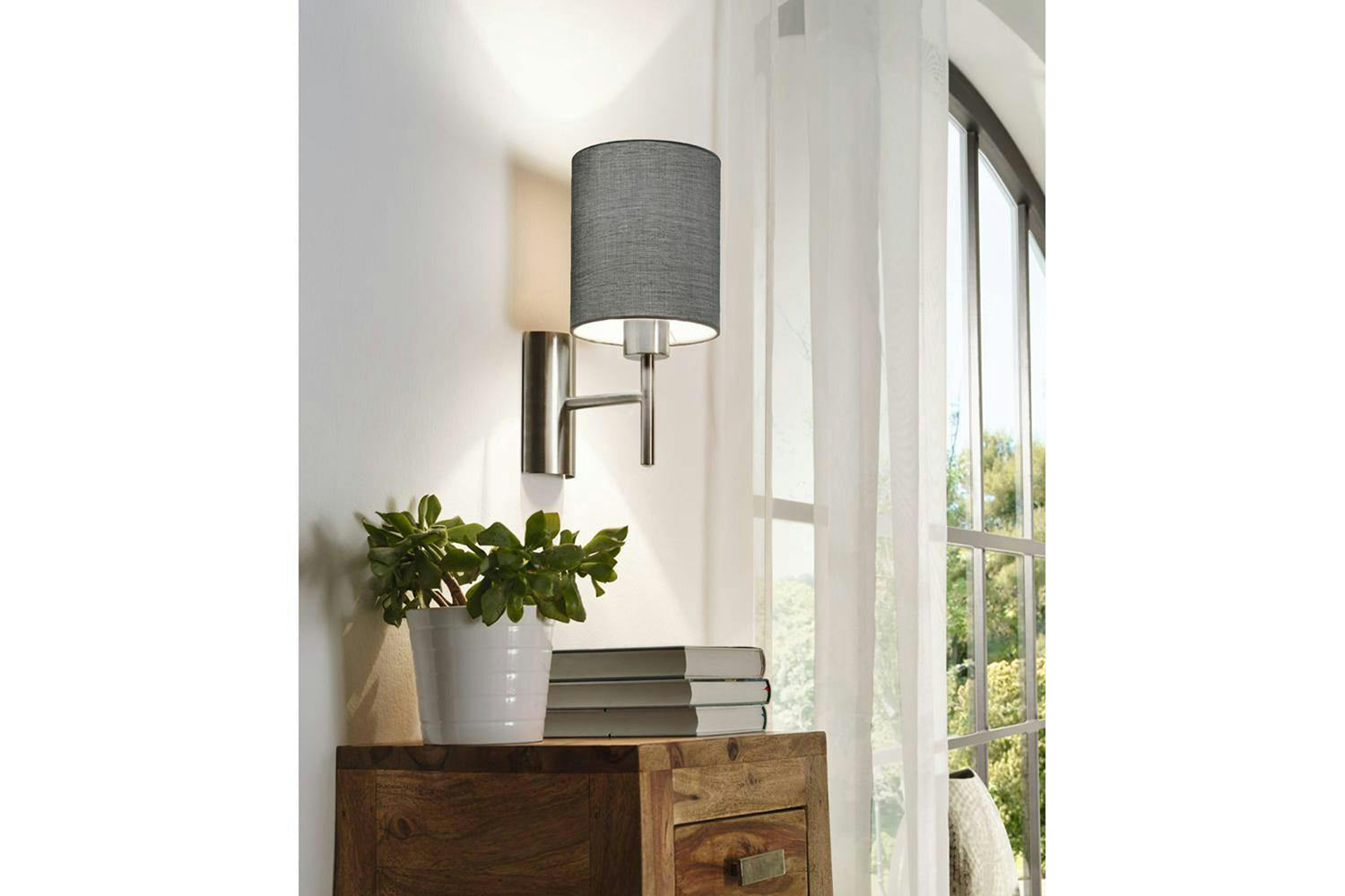 Eglo | Pasteri Wall Light | Nickel/Grey-2