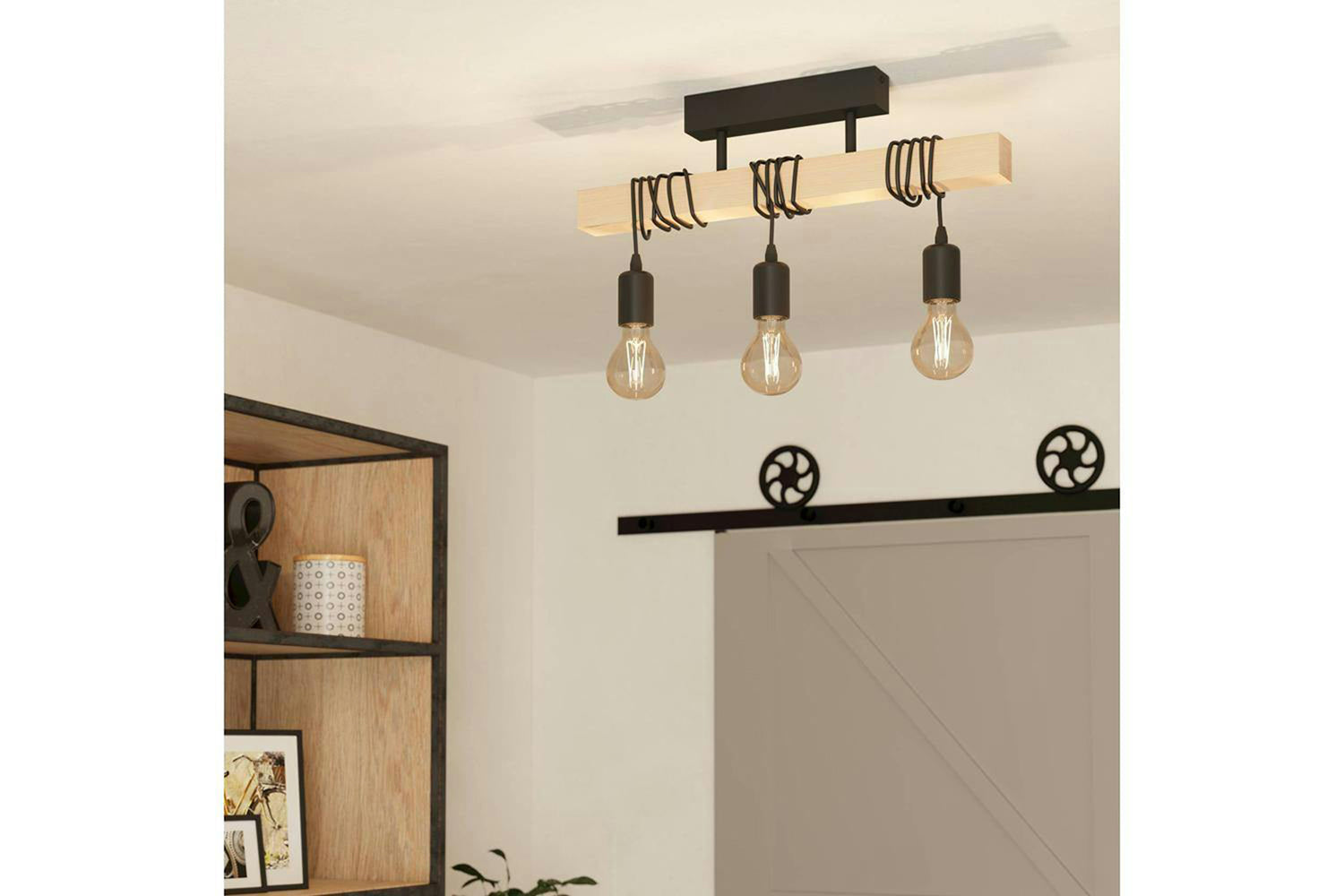 Eglo | Townshend 3 Industrial 3-light Pendant | Brown/Black-2
