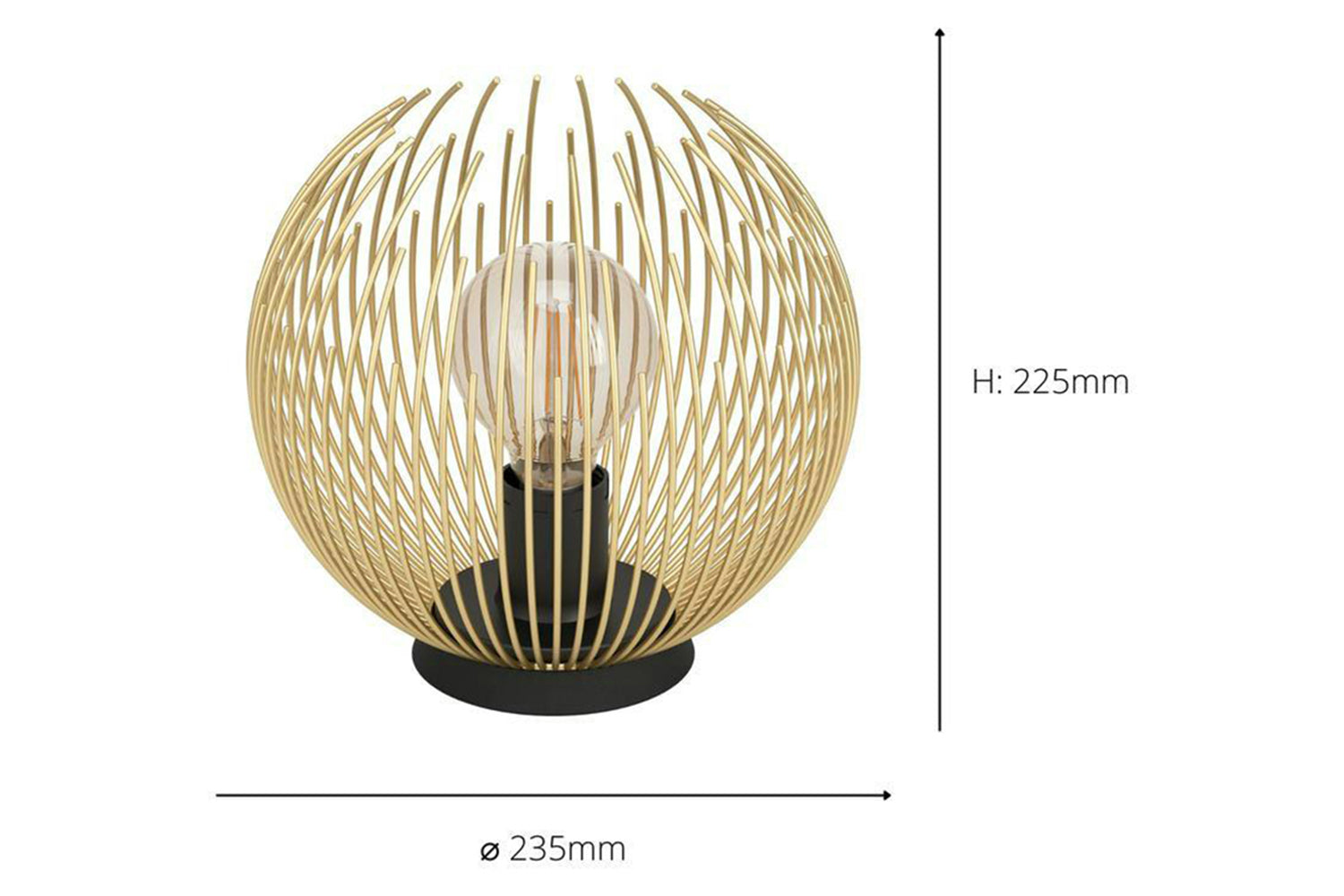 Eglo | Venezuela Spherical Table Lamp | Gold/Black-3