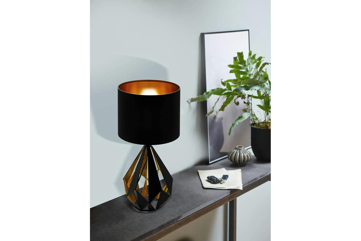 Eglo | Carlton Geometric Table Lamp | Black/Copper-3