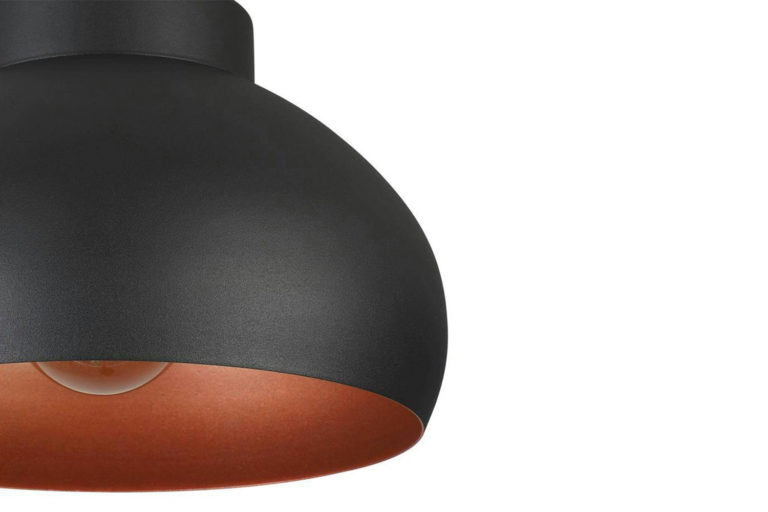 Eglo | Mogano 2 Vintage Ceiling Light | 28 cm | Black/Copper-3