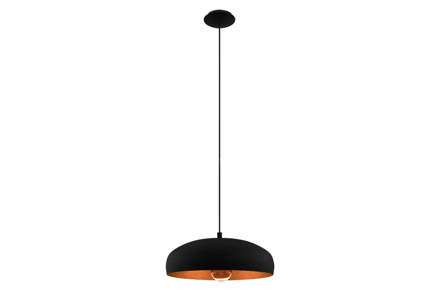 Eglo | Mogano 1 Vintage Pendant Light | Black/Copper