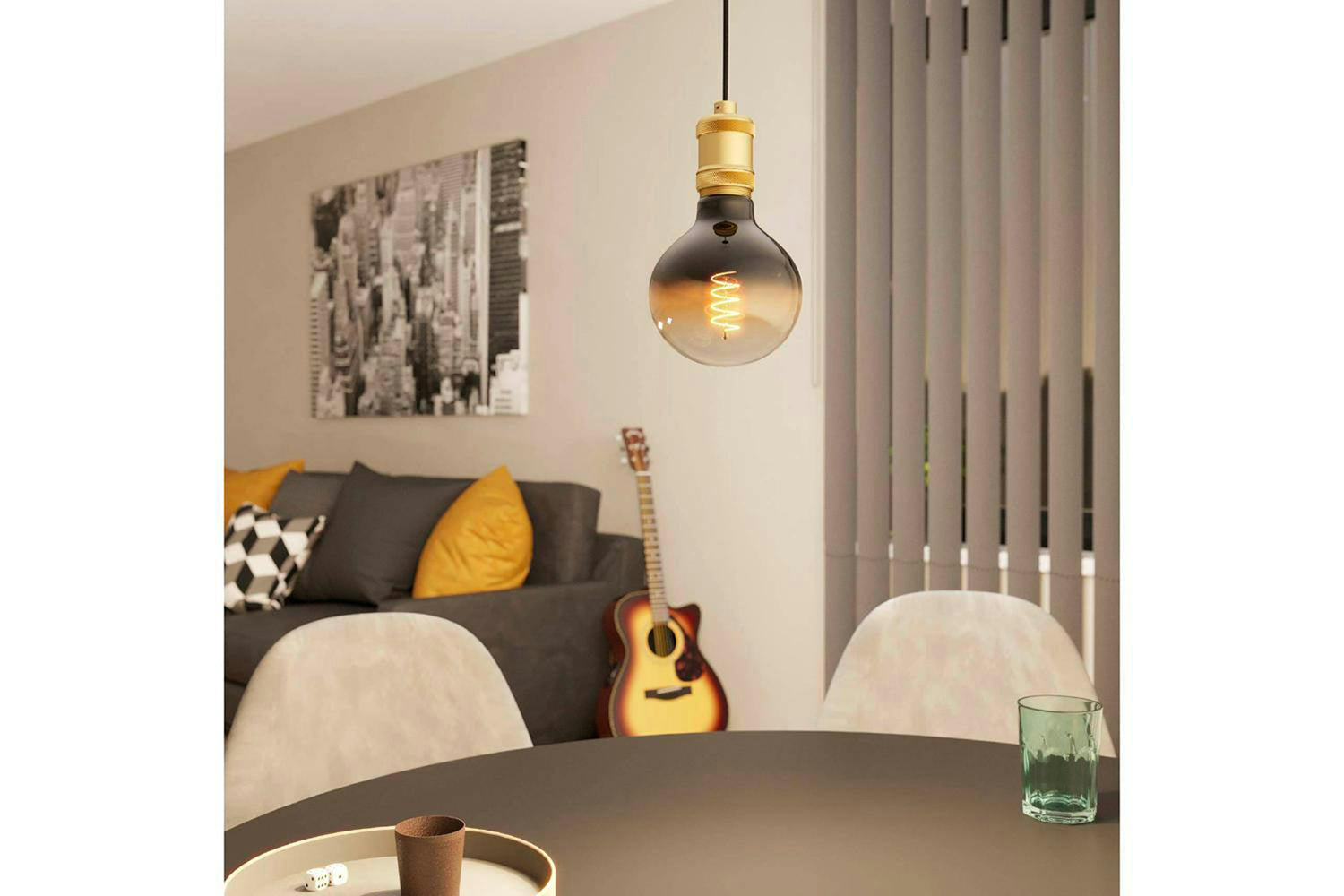 Eglo | Yorth Pendant Light | Black/Gold-2
