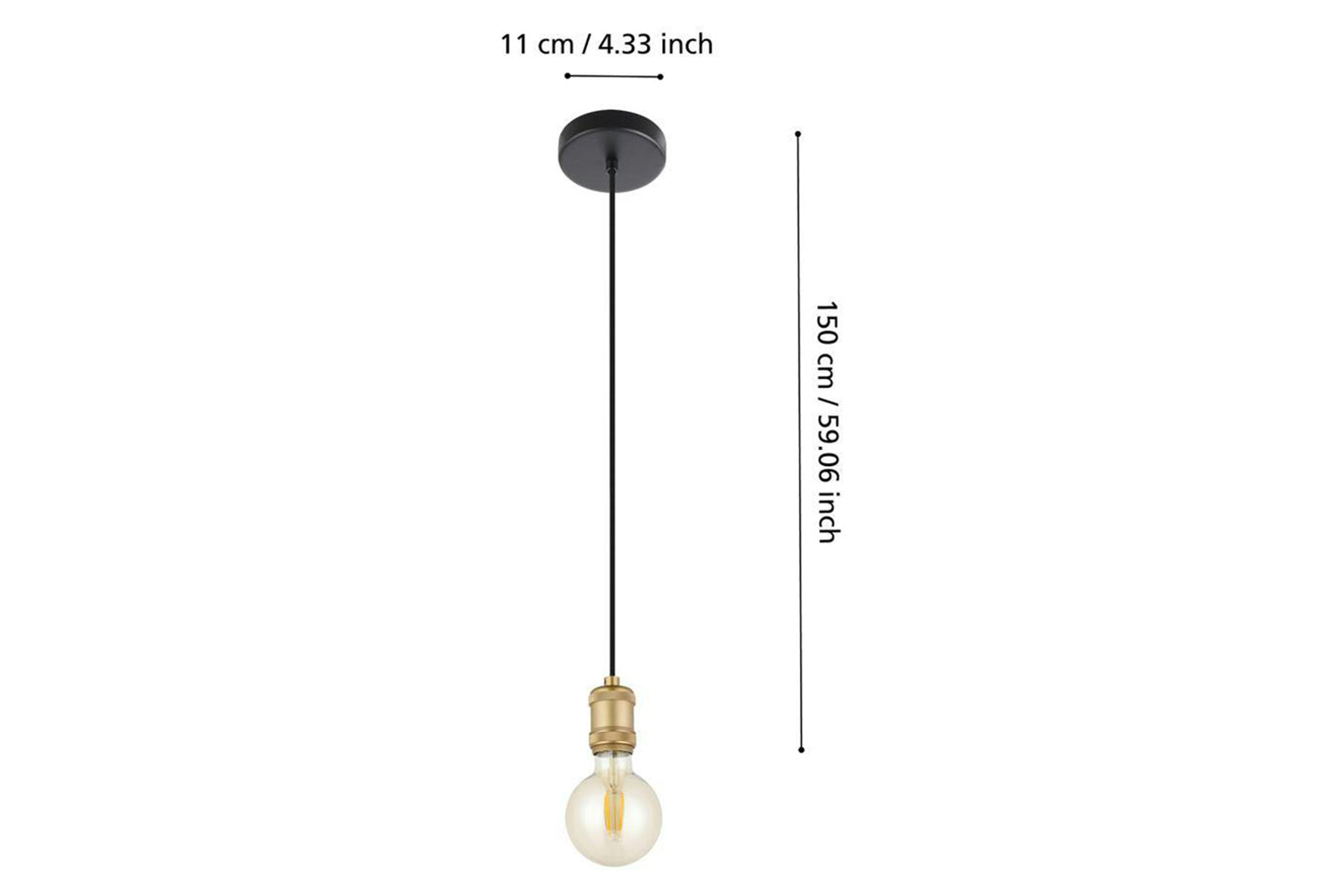 Eglo | Yorth Pendant Light | Black/Gold-4