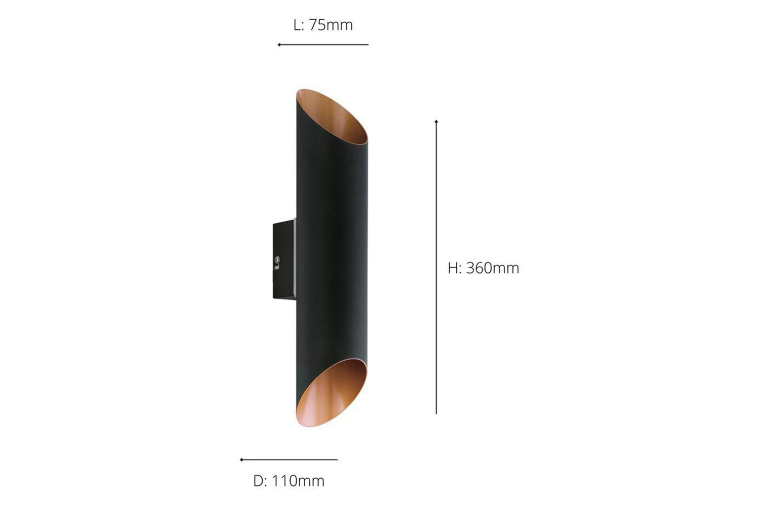 Eglo | Agolada Exterior Wall Light | Copper/Black-3