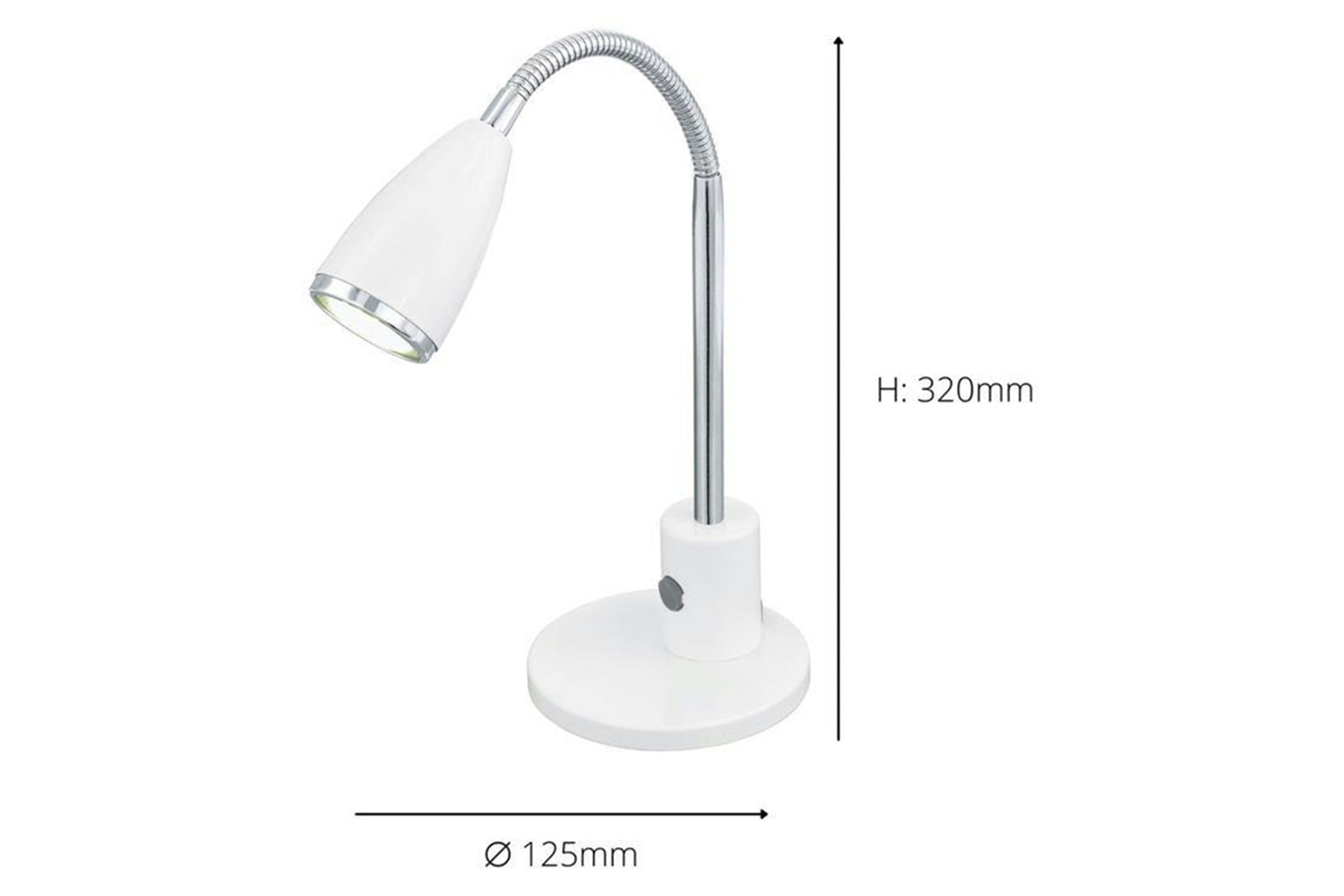 Eglo | Fox Adjustable LED Desk Lamp | White/Chrome-4