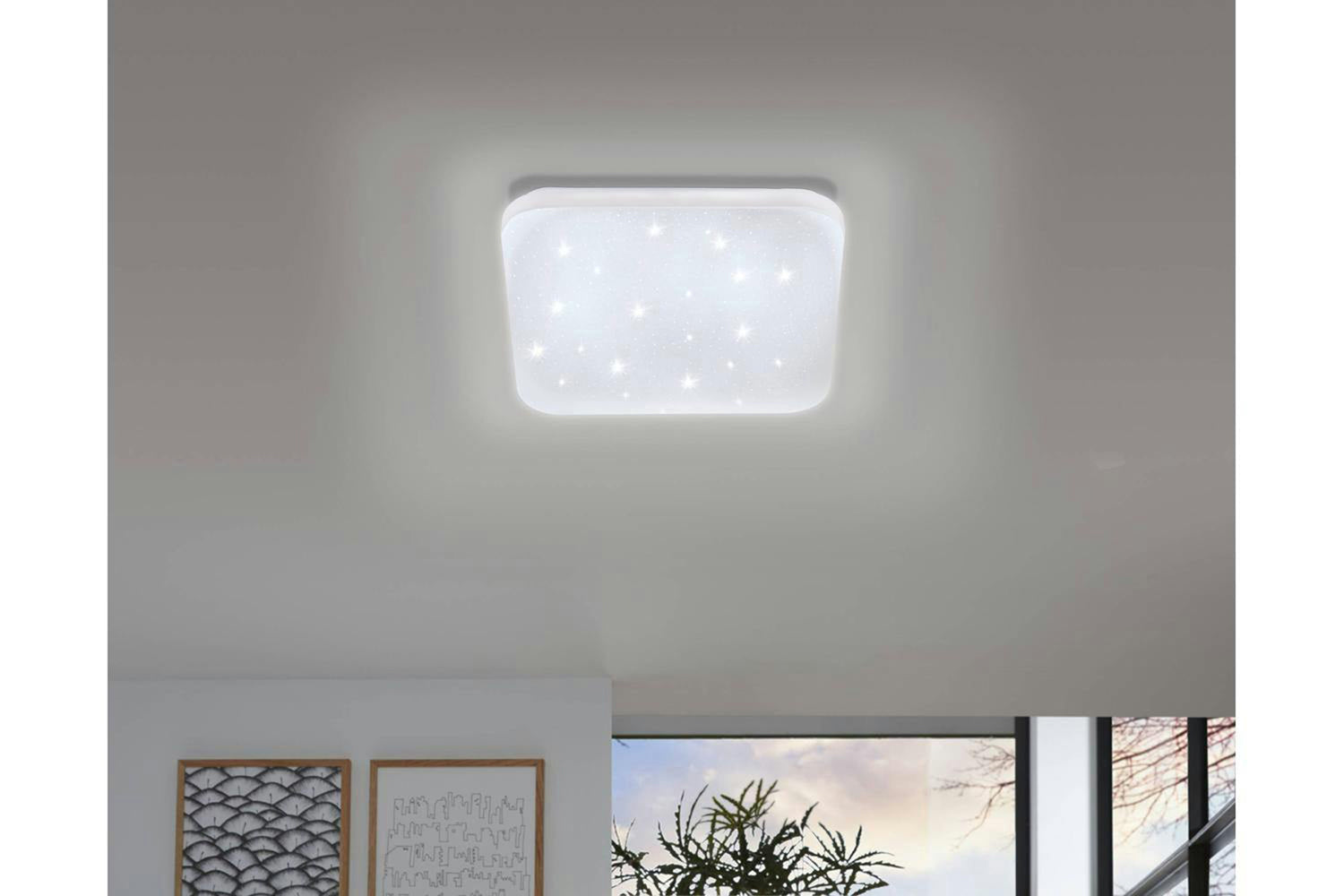 Eglo | Frania-S Square LED Ceiling Light | 16 cm | White-2