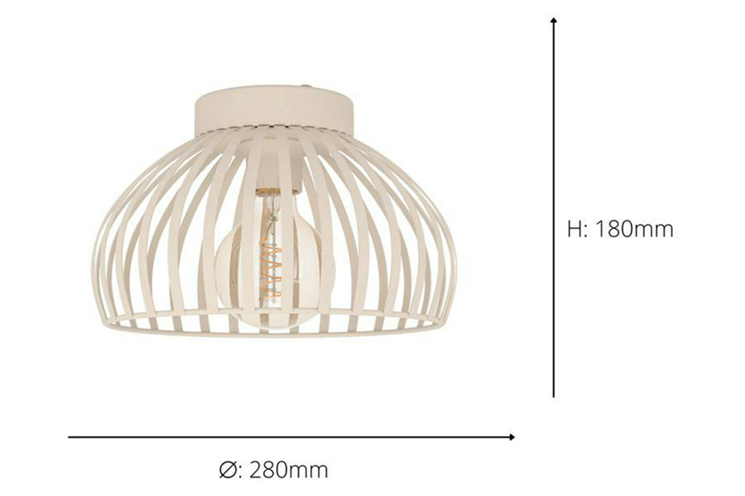 Eglo | Mogano 3 Caged Style Ceiling Light | 28 cm | Sandy-4
