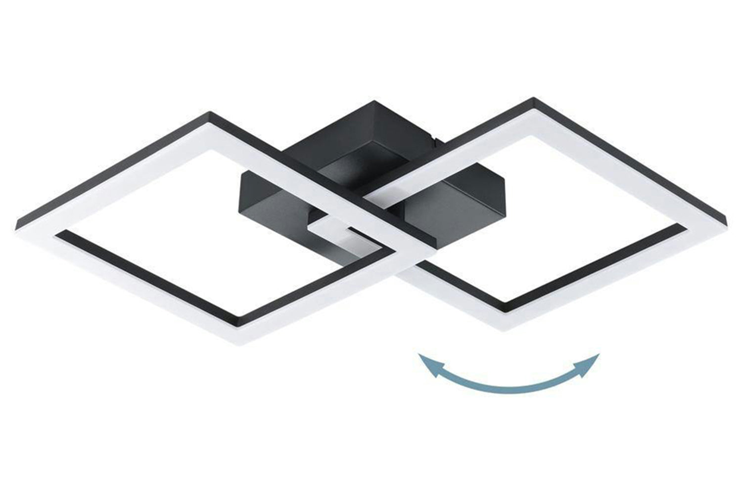 Eglo | Essentials Square LED Ceiling Light | Black/White-4
