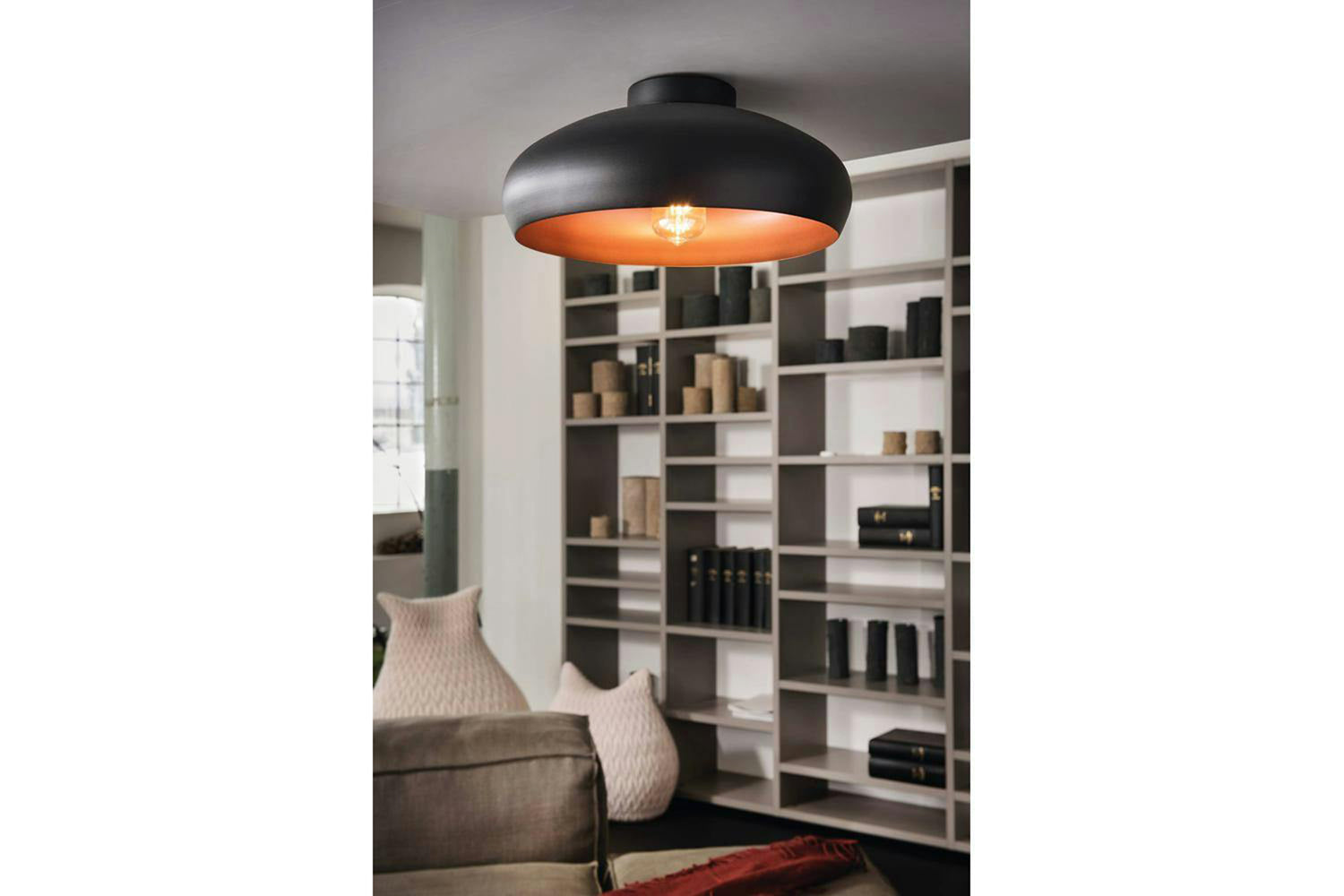 Eglo | Mogano 2 Vintage Ceiling Light | 40 cm | Black/Copper-2