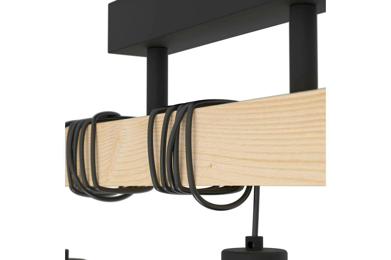 Eglo | Townshend 5 Industrial 3-light Ceiling Pendant | Brown/Black-3