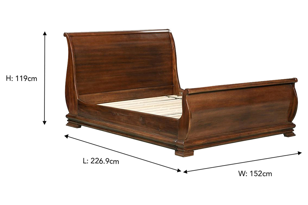 Deauville Bed Frame | Double | 4ft6 | Brown-3