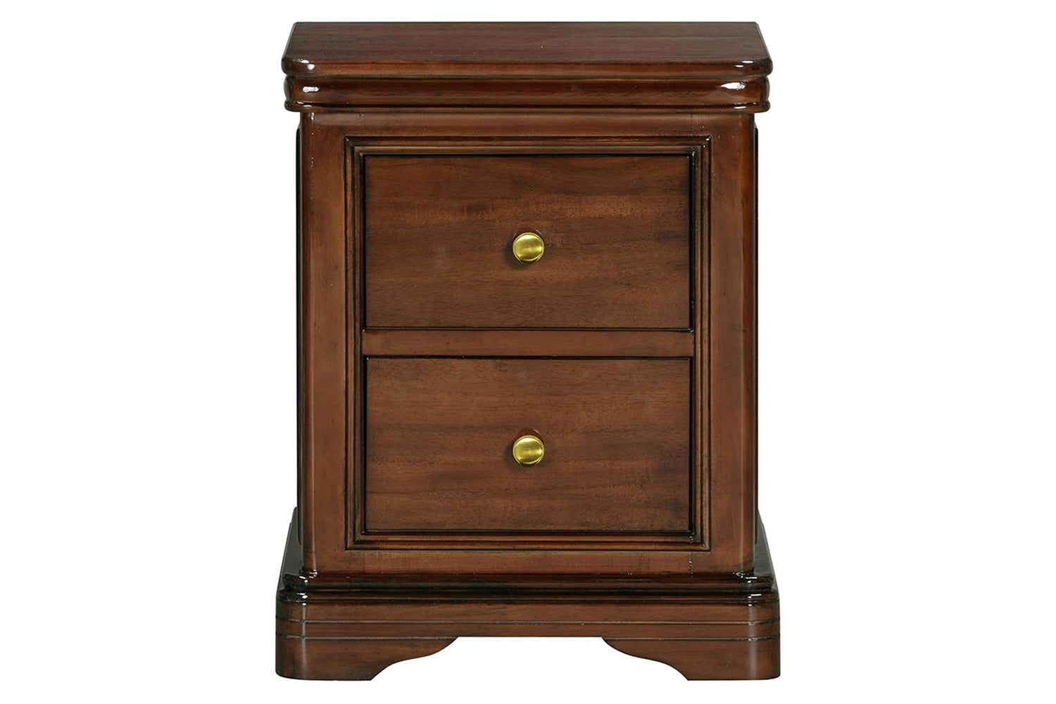 Deauville Bedside Locker | 2 Drawer | Brown