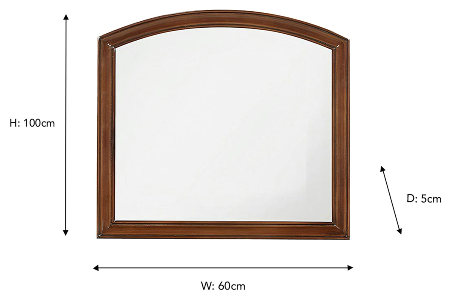Deauville Mirror | Brown | 100 x 60 cm-3