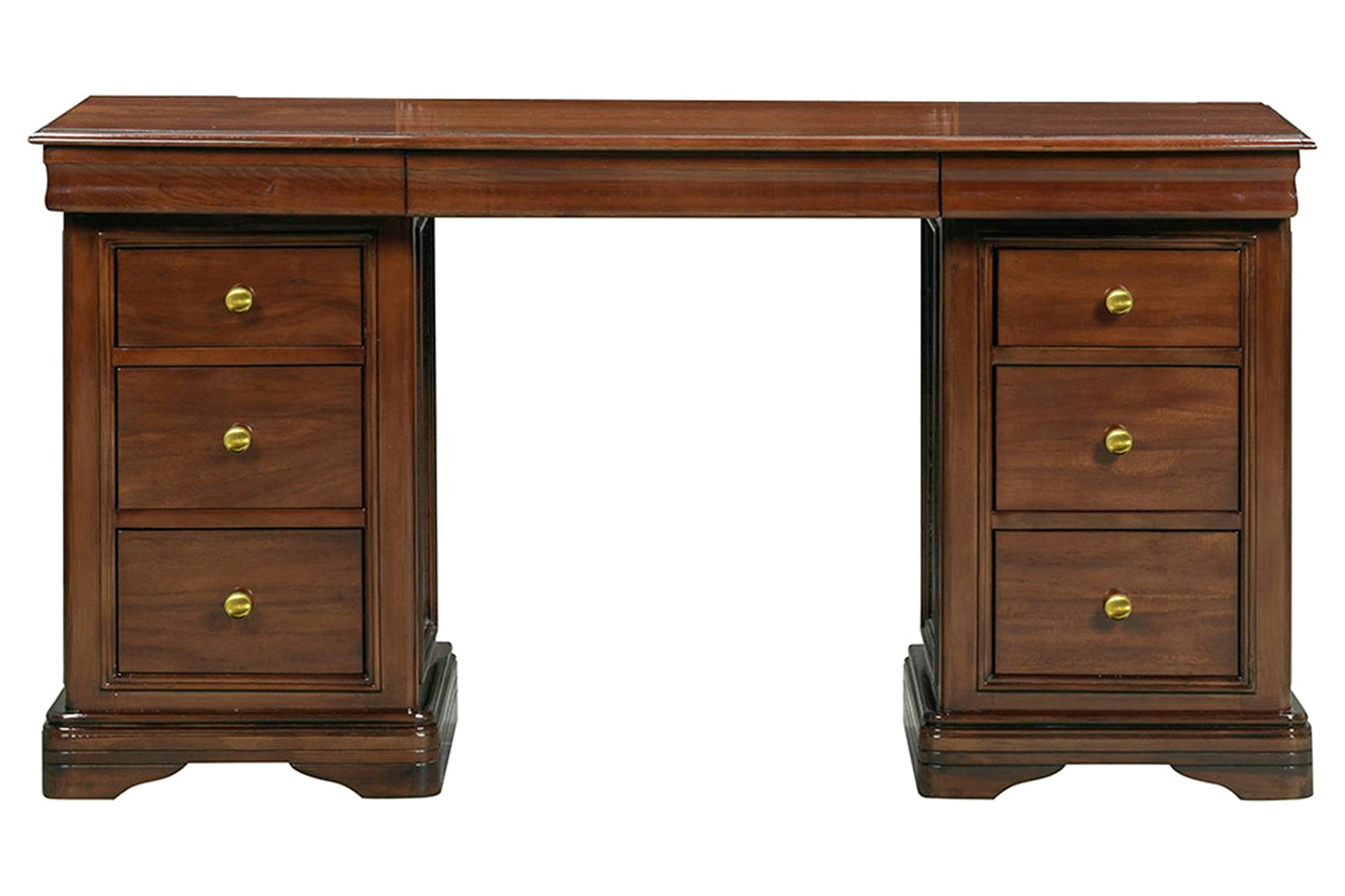 Deauville Vanity Unit with Stool | 9 Drawer | Brown-5