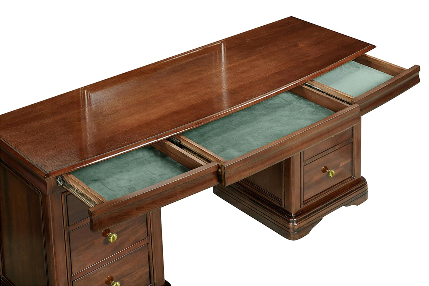 Deauville Vanity Unit with Stool | 9 Drawer | Brown-8