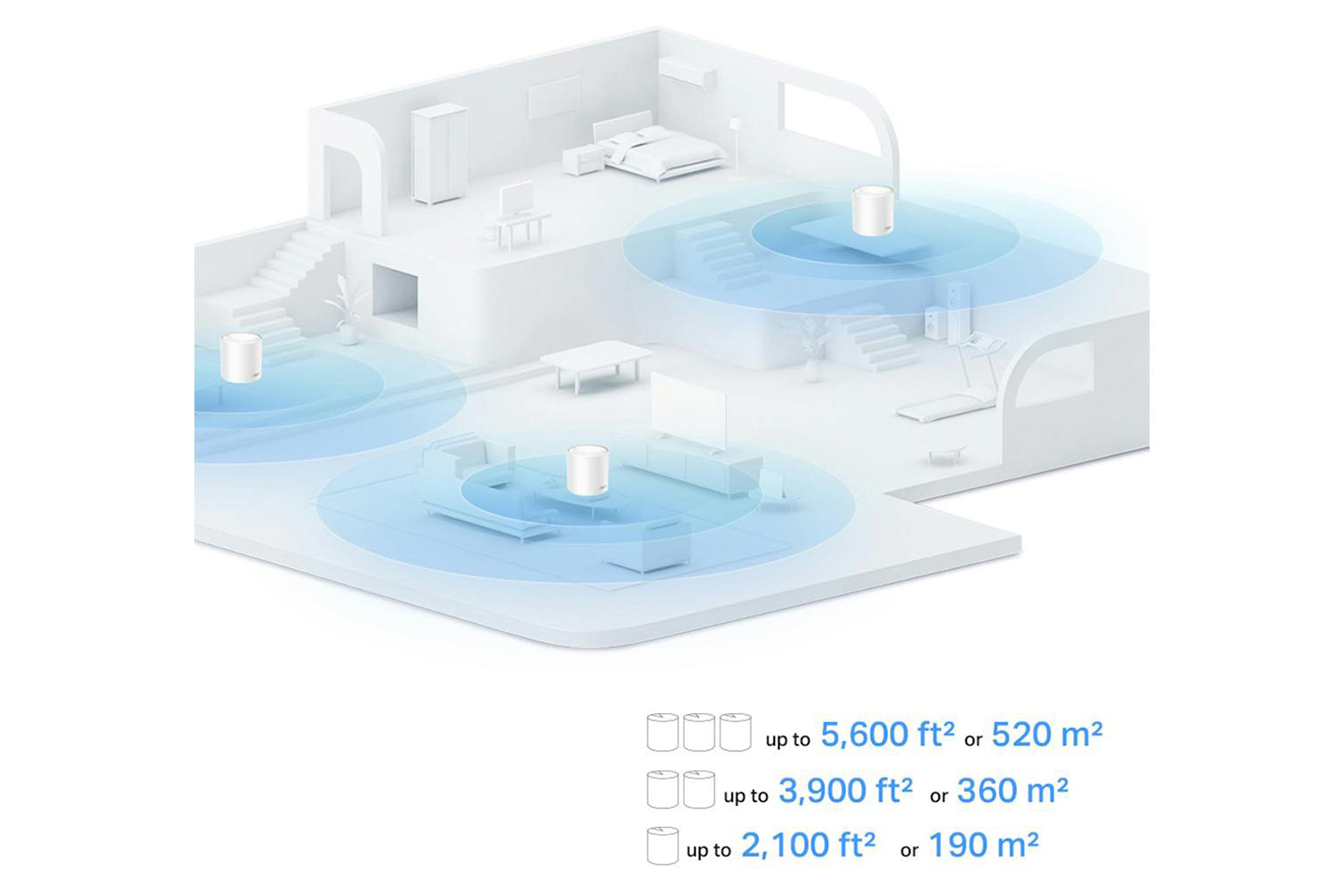 TP-Link AX1500 Whole Home Mesh Wi-Fi 6 System | Pack of 3-4