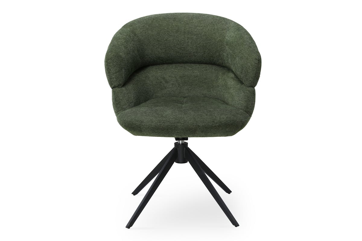 Delma Dining Chair | Swivel | Green