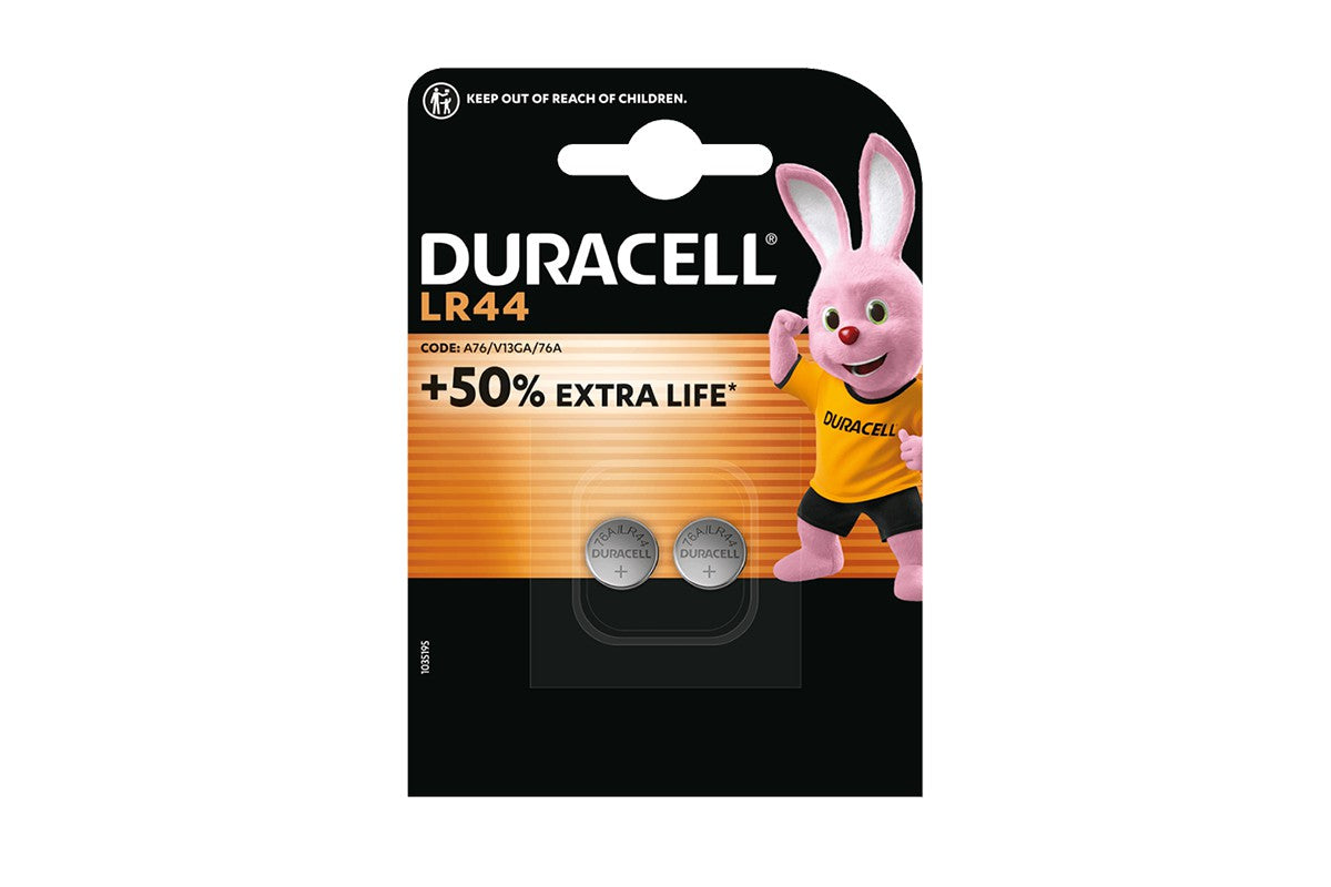 Duracell LR44 Alkaline Button Battery | 2 Pack