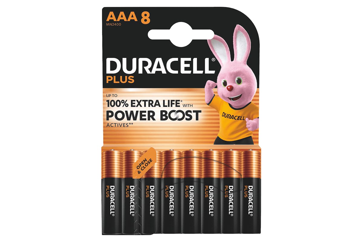 Duracell Plus AAA Alkaline Battery | 8 Pack