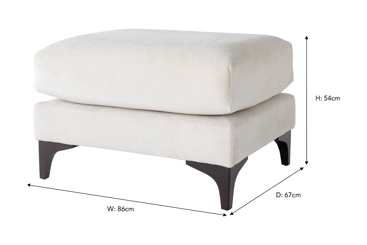 Diane Footstool | Riga Fabric | Cream-3
