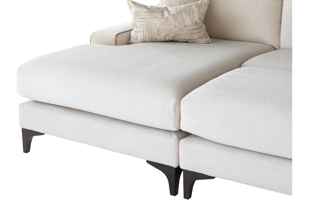 Diane Double Chaise Group Sofa | Riga Fabric | Cream-7
