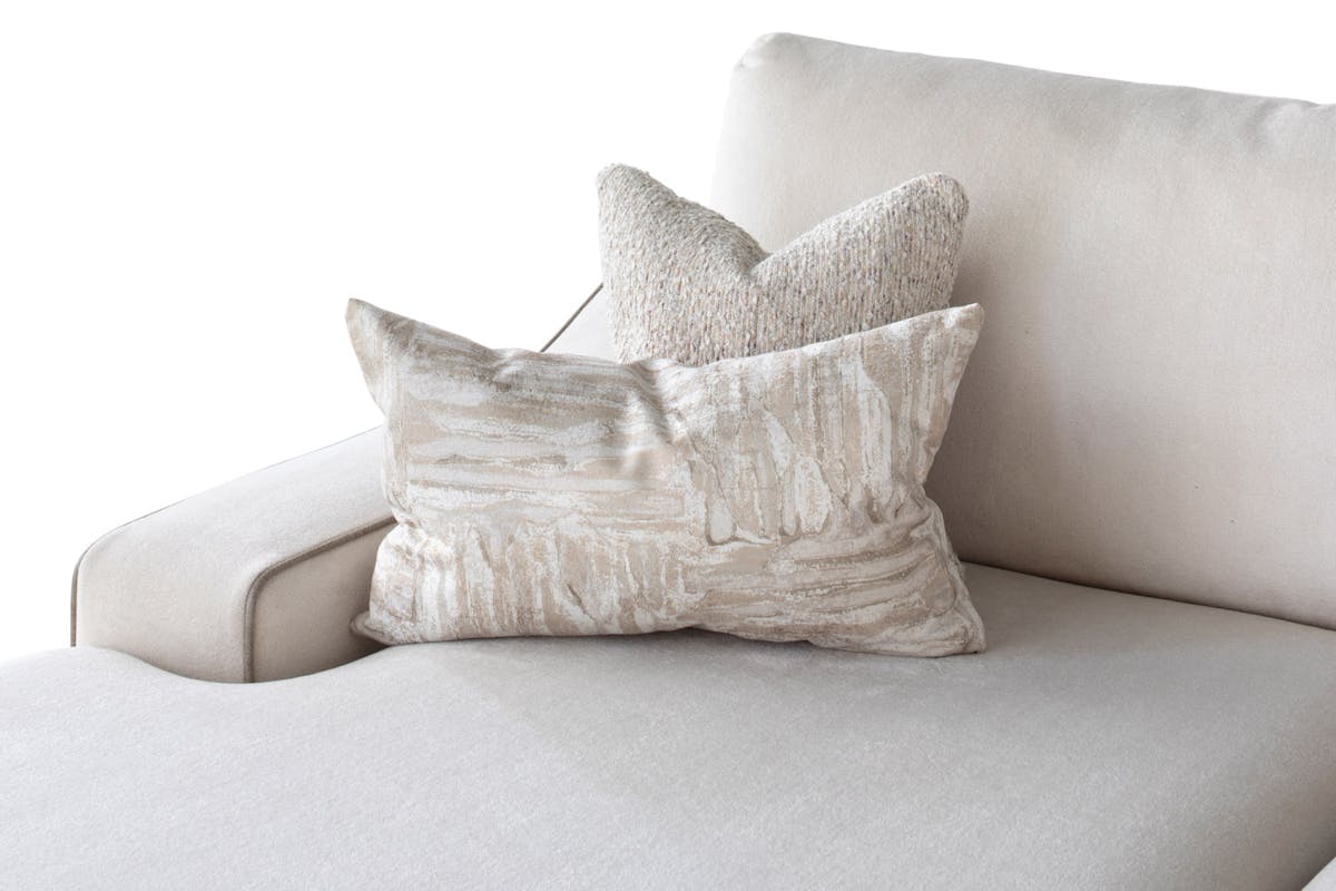 Diane Double Chaise Group Sofa | Riga Fabric | Cream-8