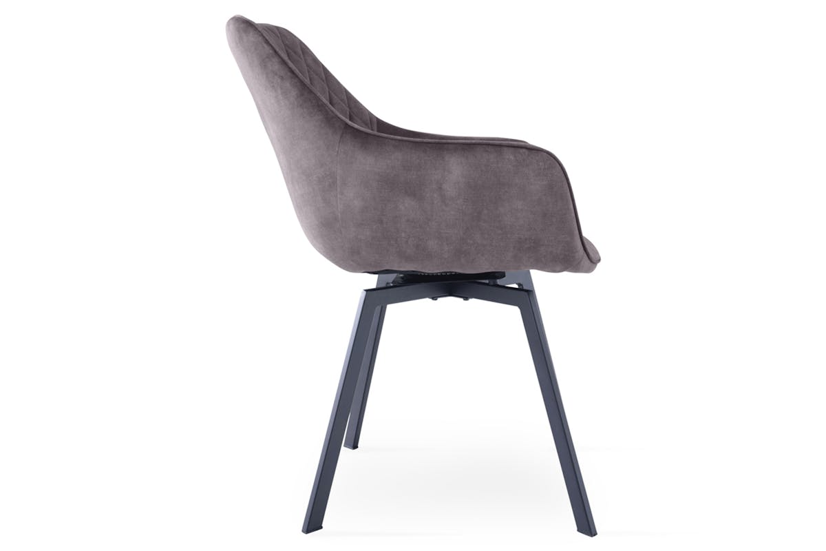 Dion Dining Chair | Swivel | Graphite-4