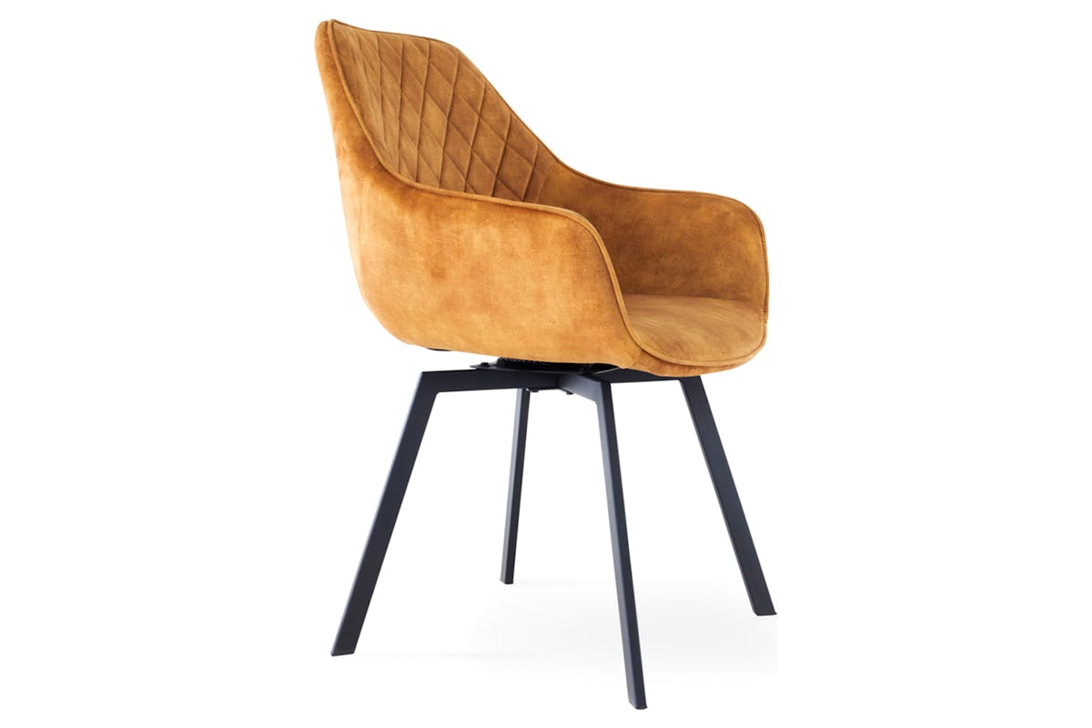 Dion Dining Chair | Swivel | Antique Gold-3
