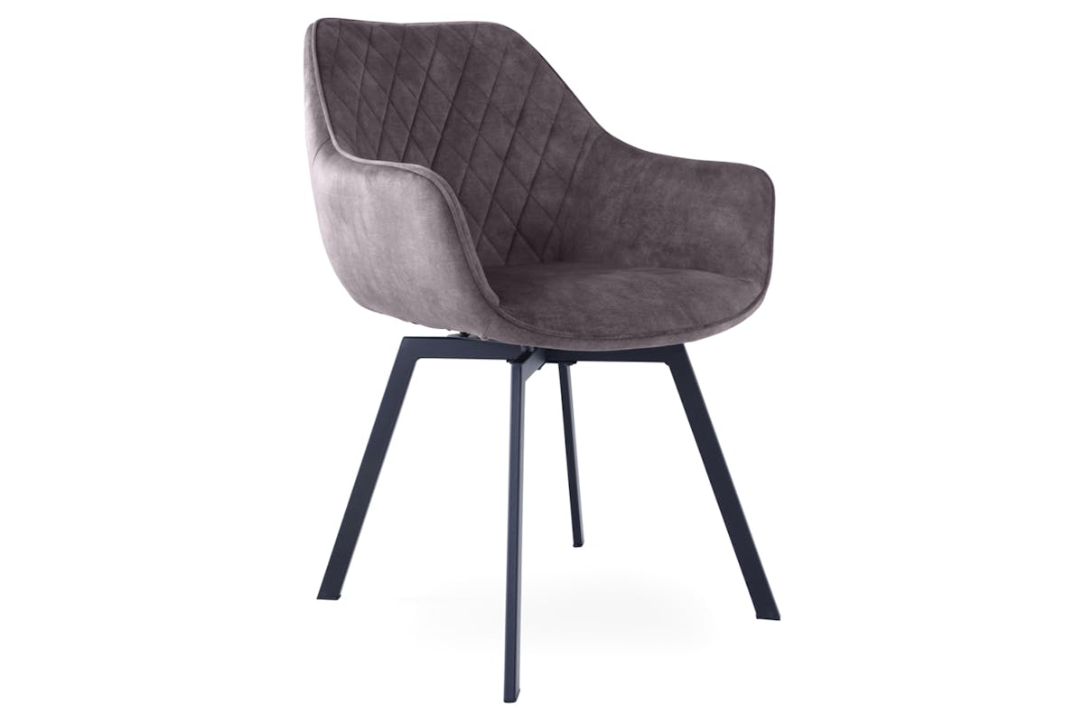 Dion Dining Chair | Swivel | Graphite-2