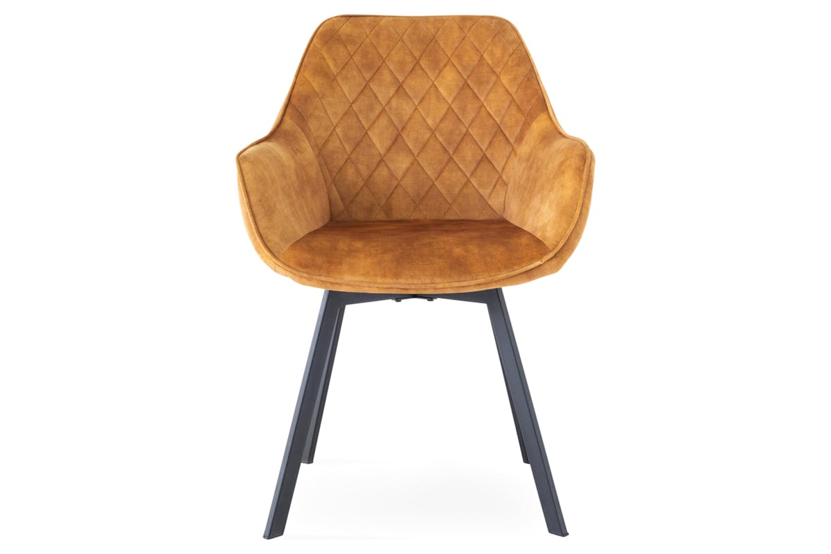 Dion Dining Chair | Swivel | Antique Gold