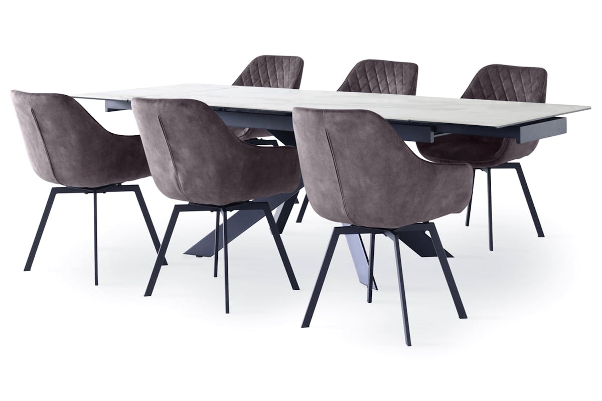 Dion Dining Chair | Swivel | Graphite-11