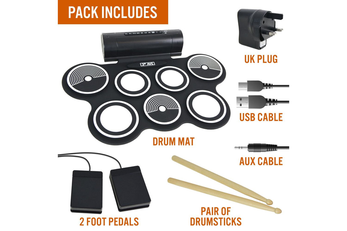 3rd Avenue Roll Up Drum Kit-3
