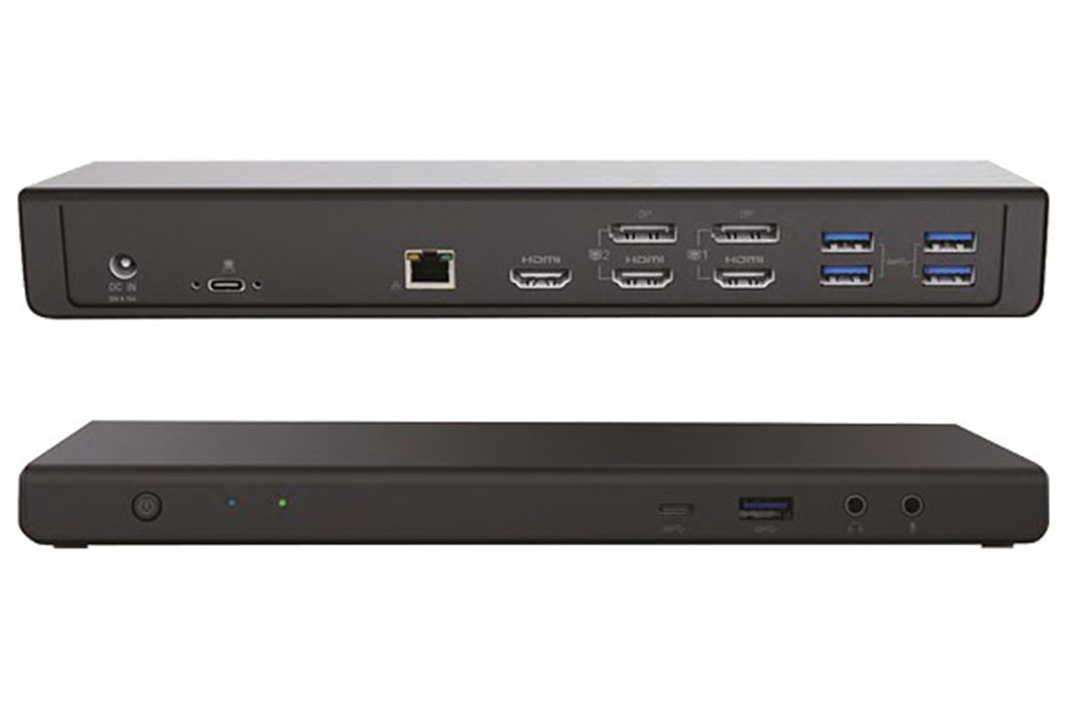 2-Power USB-C & USB-A Triple 4K Docking Station